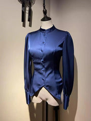 LetterfromGod - Night Guardian - Acetate Ouji Lolita Shirt With Split Hem/Adjustable Strap