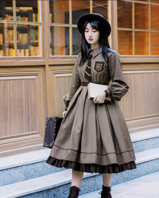 With PUJI - A lazy Trial - Classic Elegant Lolita OP Set