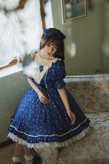 Strawberry Witch - Midsummer Star - Foil Printing Lolita JSK Dress Solid Color