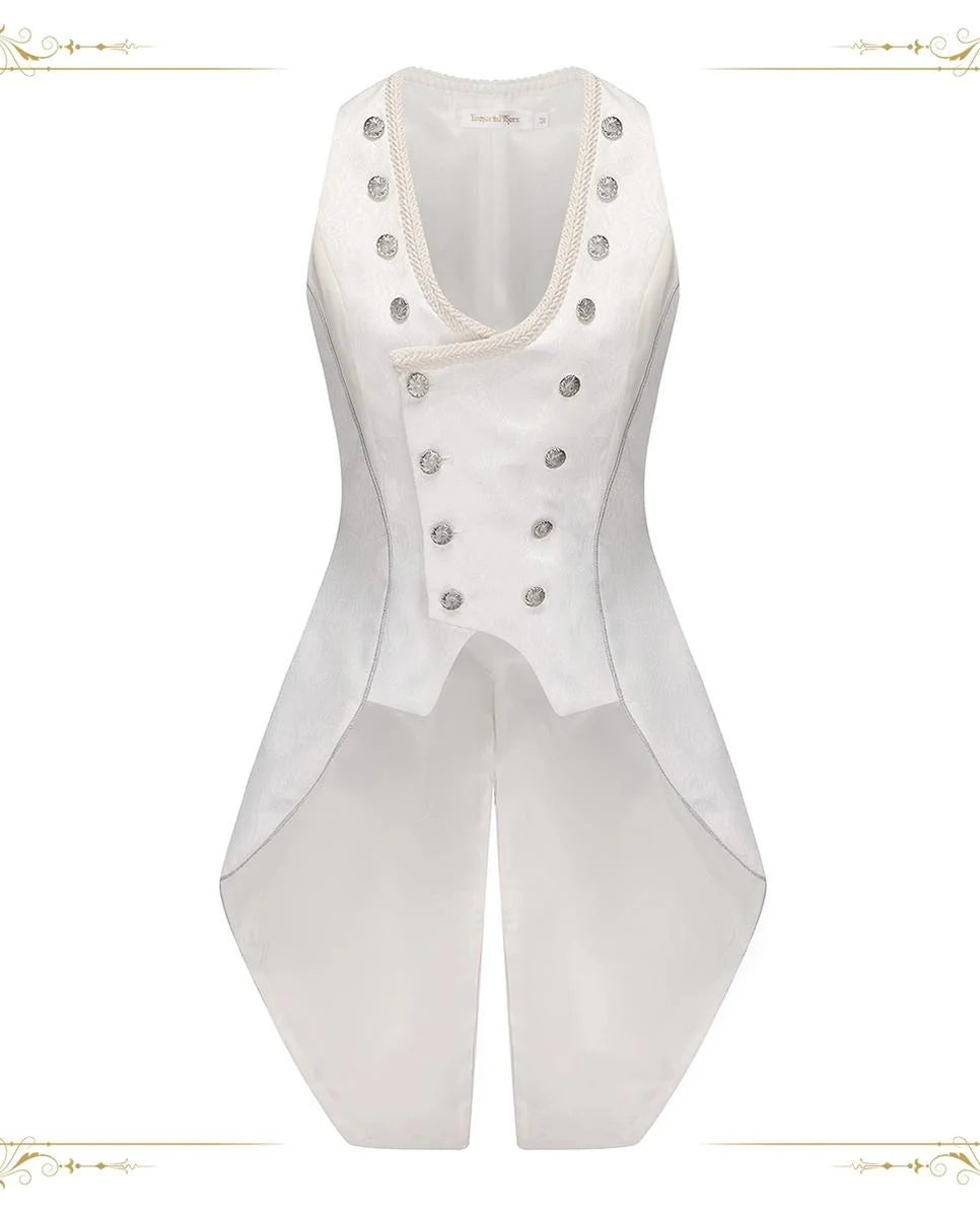 Immortal Thorn - Subtle Prejudice - Ouji Lolita Long Coat Hight-Low Hem with a Back Bow