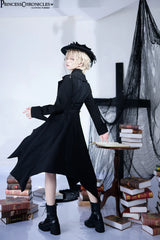 Princess Chronicles - Wind - Gothic Lolita handsome Black Long Vest