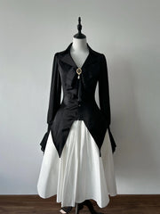 Muppet Mind Ben - Dream - Ouji Lolita Blouse Elegant V-neck Swallowtail Hem Shirt