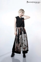 Princess Chronicles - Night Instructions - Ouji Lolita Printed Loose Trousers