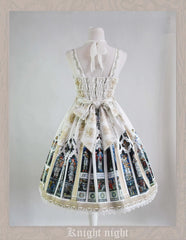 Knight Night - The Saint Priest - Vintage Lolita JSK Dress Halter Neckline