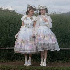Summer Fairy - IP Collab Sweet Lolita Jumper Dress Flutter Sleeves OP