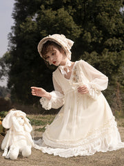 Letters from Unknown Star - Sunflower Diary - Spring Lolita Dress Long Sleeve OP