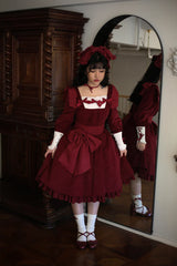 Sweet Wood - Annie's Gift - Elegant Velvet Lolita OP Dress