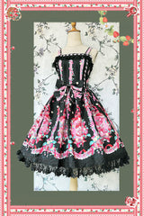 Infanta - Strawberry Culinary Maiden - Sweet Lolita JSK Dress With Strawberry Floral Print