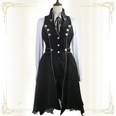 Immortal Thorn - Snow Shadow - Long Sleeveless Ouji Lolita Coat
