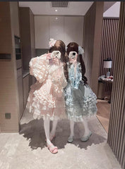 Buling Moon - Solo Puppet - Sweet Lolita OP Dress with Princess Long Sleeves