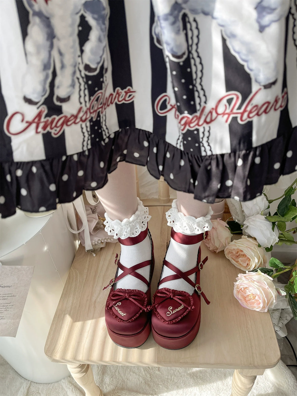 MODO - Deep Sleep Dream - Kawaii Lolita Shoes Muffin Platform Round Toe