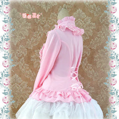 Strawberry Witch - Stand Coallr Silk Retro Lolita Blouse