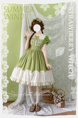 Strawberry Witch - Summer Breeze - Sweet Lolita OP Embroidery Daily Lolita Dress