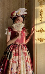 Miss Point - Kaleidoscope - Retro Lolita Headdress Bonnet Set and Necklace