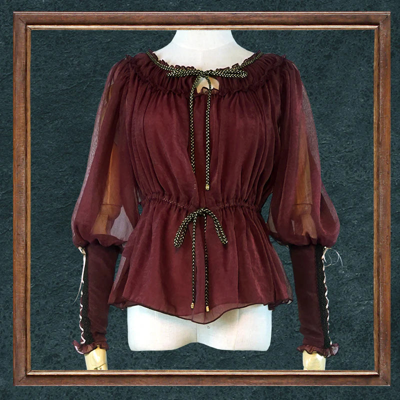 FunCcino - Ragnarok - Nordic Lamb Leg Sleeves Lolita Blouse