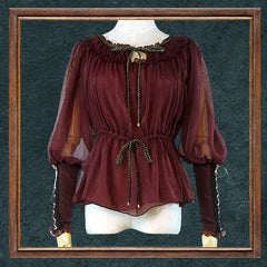 FunCcino - Ragnarok - Nordic Lamb Leg Sleeves Lolita Blouse