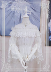 Elpress L - Universal Black White Chiffon Lolita Blouse