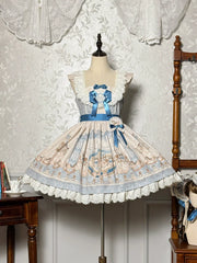 Alice Girl - Sea Salt Fairytale - Sweet Lolita JSK Doll-like Lolita Printed Dress