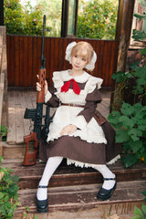 Infanta - Suliko - Maid Lolita OP Set with Soldier Style Waist Pack and Apron