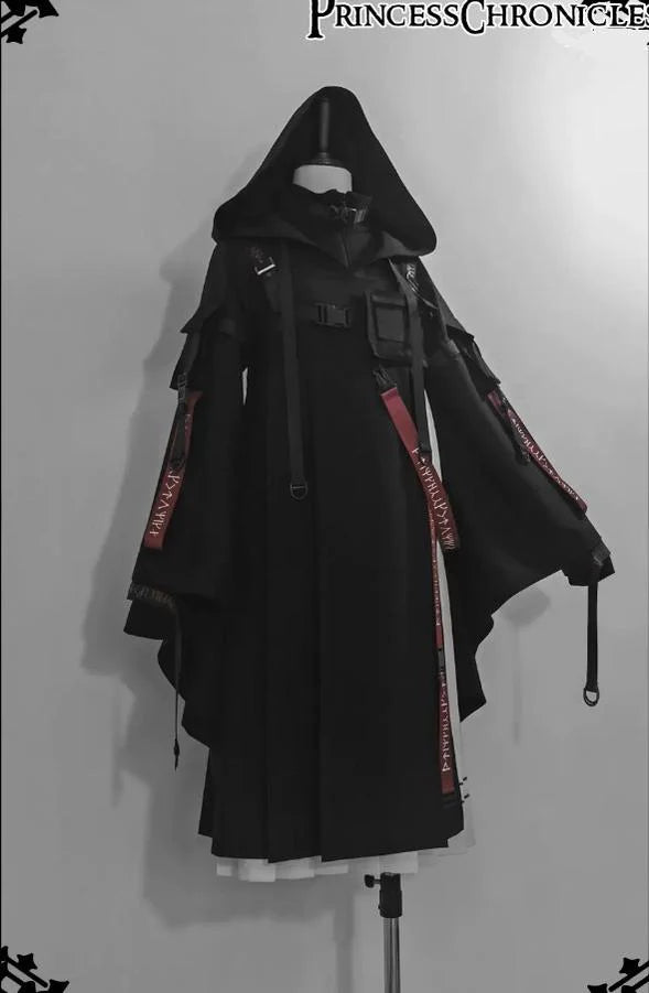 Princess Chronicles - Nameless Blade - Waste Soil Ouji Lolita Black Coat Set