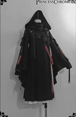 Princess Chronicles - Nameless Blade - Waste Soil Ouji Lolita Black Coat Set