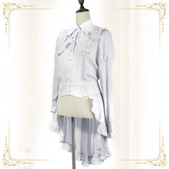Immortal Thorn - Immortal Paperless Promise - Ouji Lolita Blouse Long Back Tail Shirt