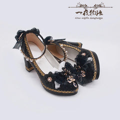 One Night - Bright PU Wedding Lolita Thick High Heels