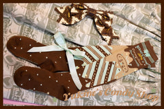 Yukines Box - Kawaii Lolita Chocolate Color Cotton Socks