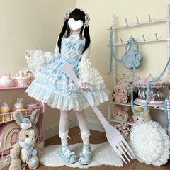 Hanguliang - Love and Heart Palpitations - Wedding Lolita JSK, Bridal Lolita Dress