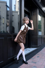 Letters from Unknown Star - Ouji Lolita Brown Short Set