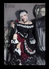 Alice in Wonderland - Undead Rider - Gothic Lolita OP Dress Winter Princess Sleeve Dress