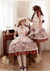 Akiyama Future Studio - Miracle Circus - Kawaii Lolita Dress Bust-Supporting JSK with Circus Prints