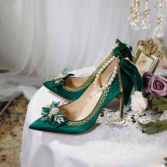 One Night - Wedding Lolita Shoes Pointed-toe High Heel Shoes Thin Heel