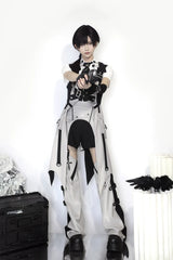 Letters from Unknown Star - Sky Core Record - Ouji Lolita Shorts Suits Short Sleeve Dress Set