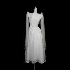 Cornfield Lolita - Divine - Elegant Greek Mythology Style Lolita JSK Irregular Hem White JSK Dress