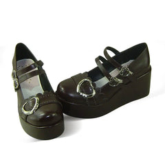 Antaina - Sweet Lolita Shoes Lace Heart Platform Shoes in Plus Size
