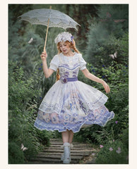 B.Dolly - Rabbit Tea Party - Sweet Lolita Printed Dress, OP & JSK