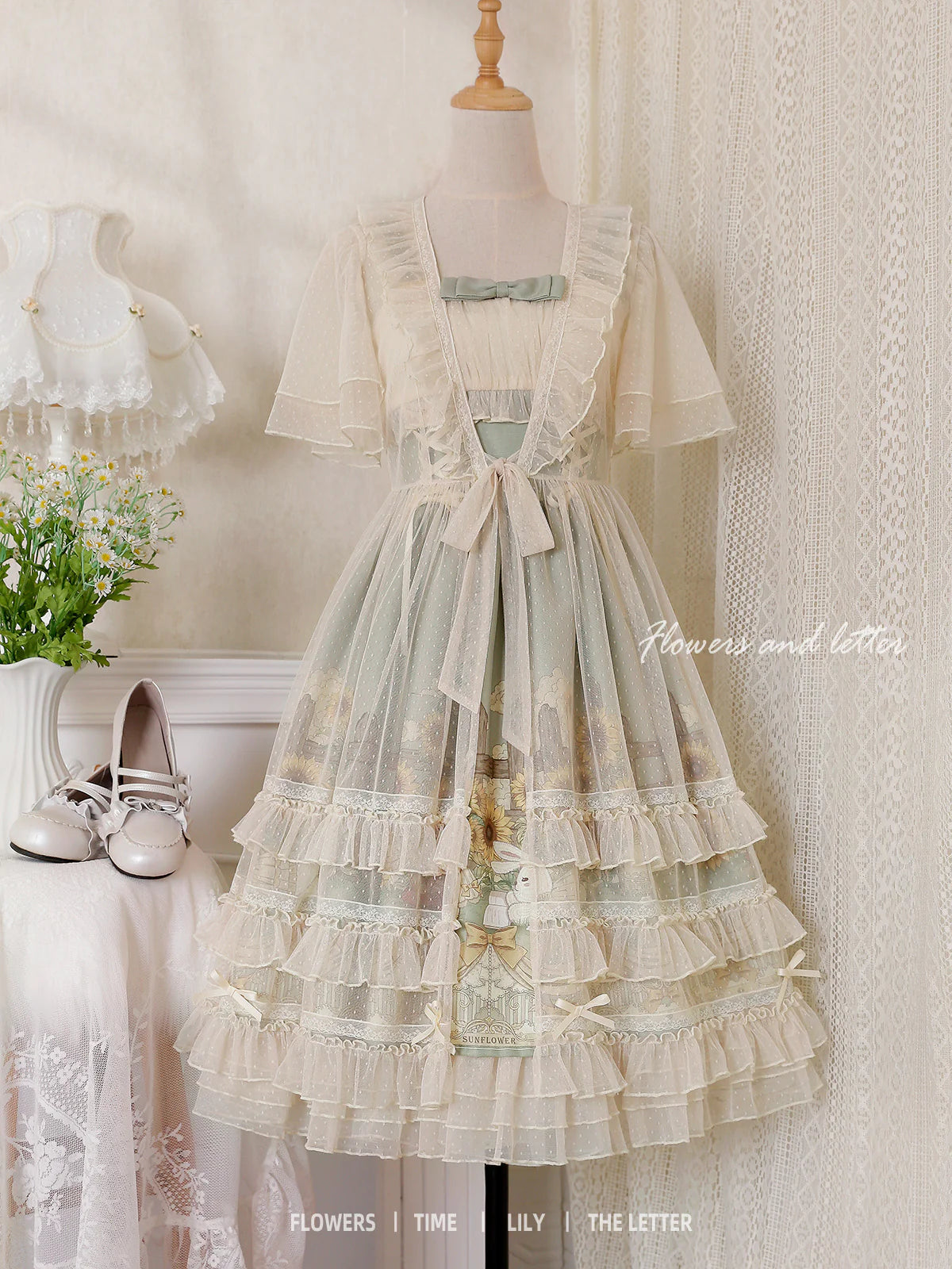 Designer's Gift - Flower and Letter - Classic Lolita JSK Dress