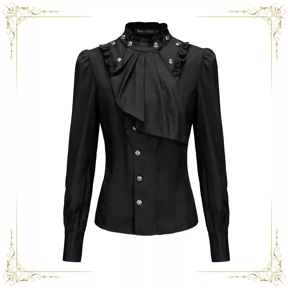 Immortal Thorn - Retro Ouji Lolita Blouse, Detachable Jabot