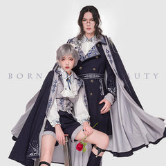 Youpairui - Sheffield - British Military Navy Blue Ouji Lolita Set