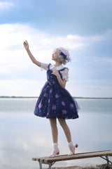 LilithEye - Jellyfish Meteor - Chiffon Fairy Jellyfish Printed Lolita JSK