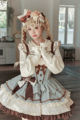 Hawthorn Berries - Thin Choco - Sweet Lolita Petite JSK Puffy Mini Dress KC