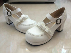 The Seventh Sense - Bow Lace Customized Lolita Shoes