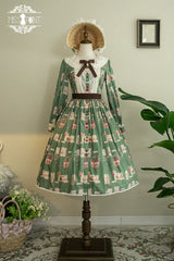 Miss Point - Forest Lolita Lantern Sleeve OP Casual Dress