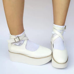 Antaina - Punk Lolita High Platforms Shoes Lolita Ankle Strap Shoes