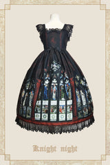 Knight night - The Saint Priest - Stained Glass·Sain Lolita Jumper Dress