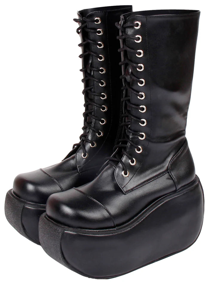 Angelic Imprint - Fashion Crossover Strap Punk Lolita Boots