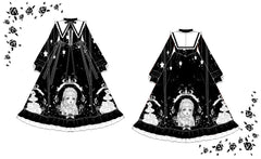 Niu Niu - Plus Size Lolita OP Dress Black Long Sleeve