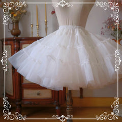 Aurora&Ariel - Extreme Puffy A-line Lolita Petticoat | 18" (45cm) Length, Cotton Lining