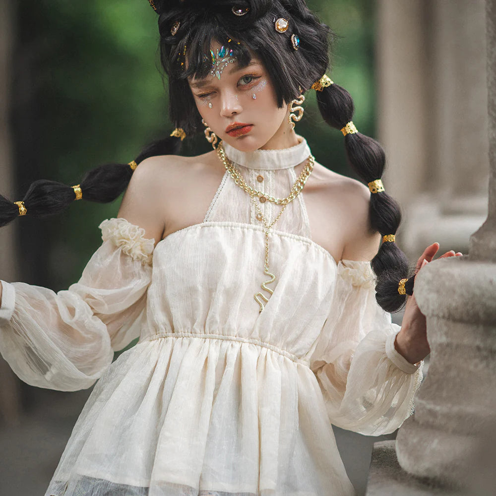 Miss Point - Dusk Bester - Egyptian Lolita Halter Attached Sleeve Blouse